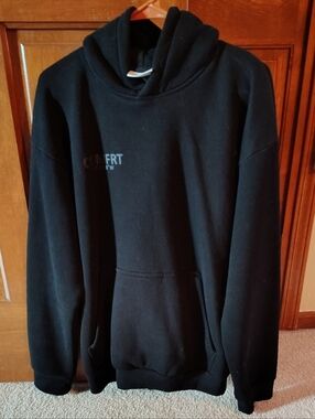 Comfort "Coordinates" Black Pullover Hoodie